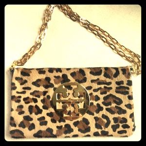 Tory Burch leopard shoulder handbag